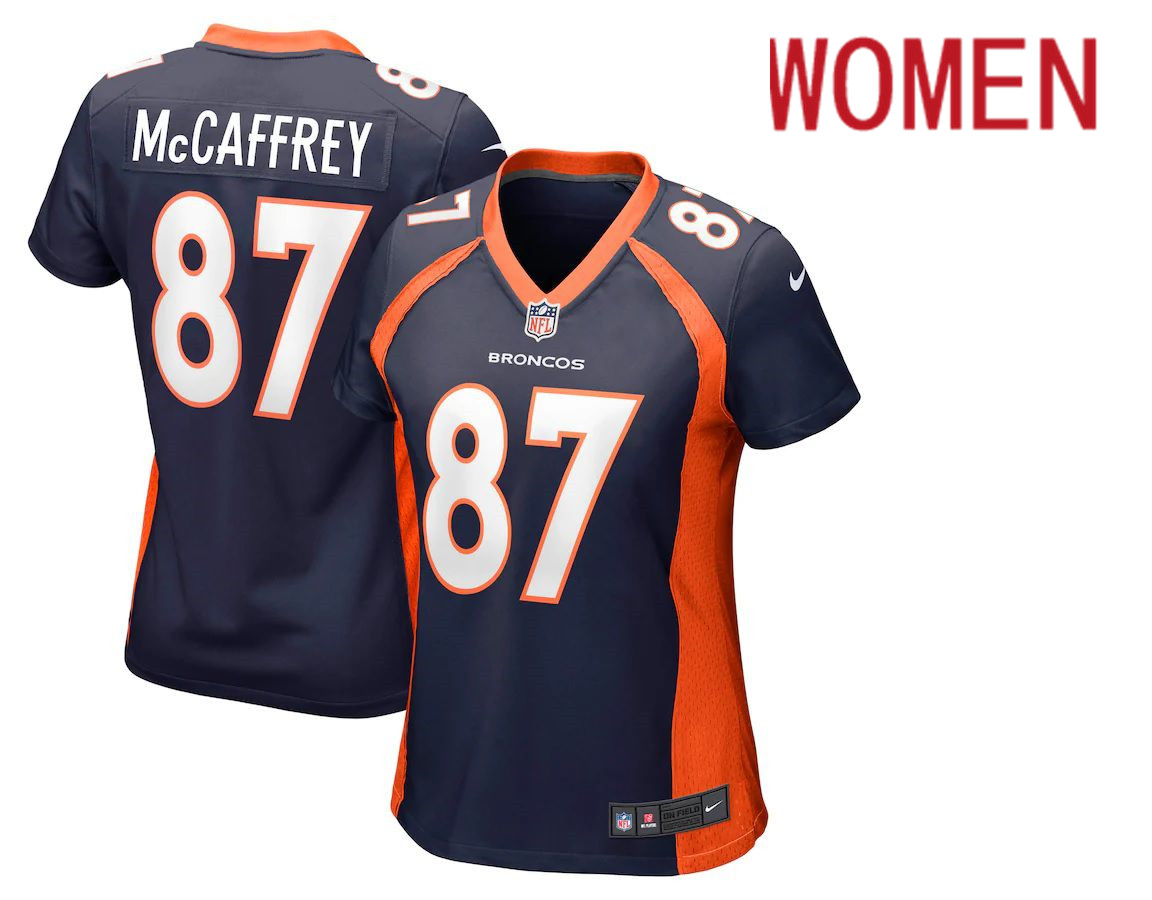 Women Denver Broncos #87 Ed McCaffrey Nike Navy Retired Player NFL Jersey